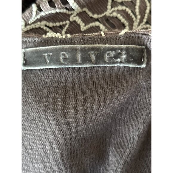 Velvet Graham & Spencer Size Medium Dress Gray Turq Sheath Peplum Stretch Fitted - Picture 8 of 9